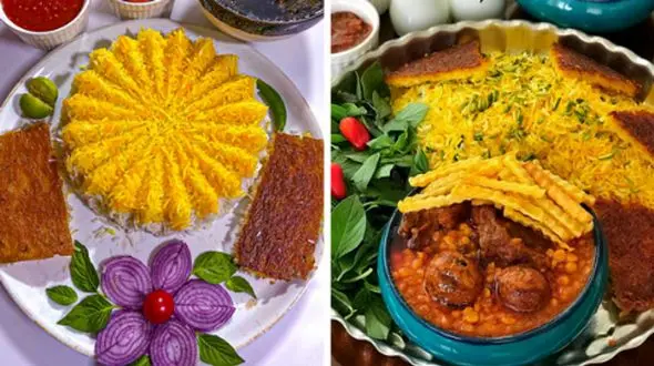دیزاین شیک غذای ایرانی با جدیدترین ایده‌ های تزیین غذا
