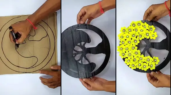 طرز ساخت تابلو با رنگ و بوی بهار + فیلم 