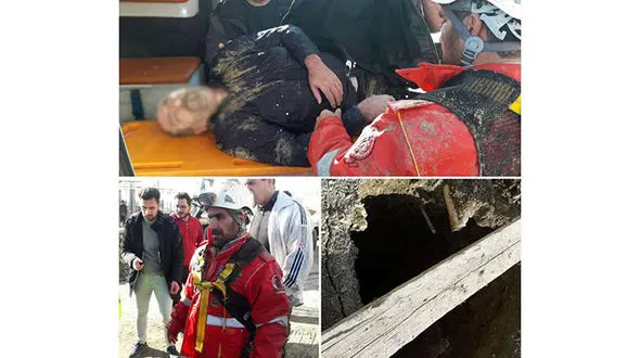 تصویر زنده بودن مرد سقوط کرده از ارتفاع 20 متری / در رودهن رخ داد+ عکس