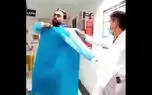 فداکاری جوان ایرانی برای نمونه گیری از کرونایی ها + فیلم