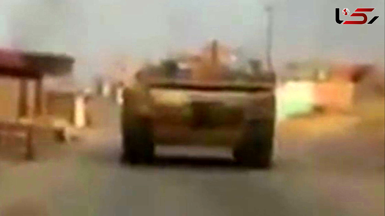 لحظه حمله انتحاری داعش به یک تانک عراقی + فیلم 