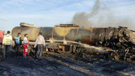 انفجار وحشتناک در جاده ایرانشهر / دو تریلر به کامیون سوخت کوبیدند