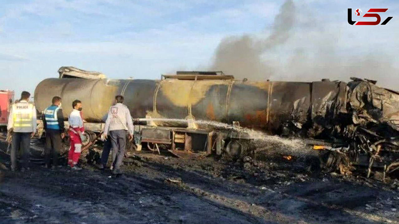 انفجار وحشتناک در جاده ایرانشهر / دو تریلر به کامیون سوخت کوبیدند