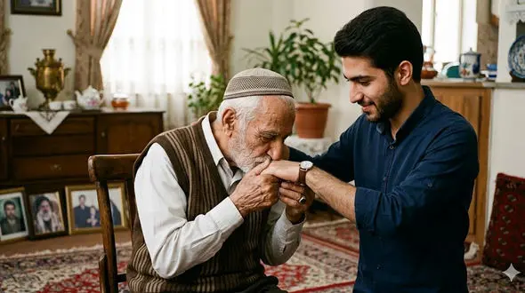 بوسه پدر به دستان پسرش که او را زیر کتک  بیهوش کرده بود / اشک تان در می آید 