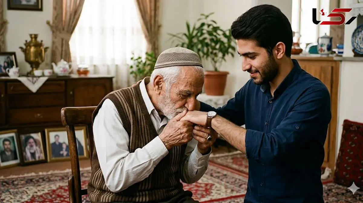 بوسه پدر به دستان پسرش که او را زیر کتک  بیهوش کرده بود / اشک تان در می آید 