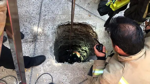 کشف جنازه مرد همدانی در عمق چاه 40 متری + عکس 