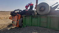 واژگونی مرگبار کامیون در یزد 