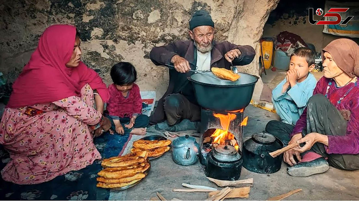  لذت آشپزی سنتی افغانستانی؛ نان و منتو در غار دورافتاده + فیلم 