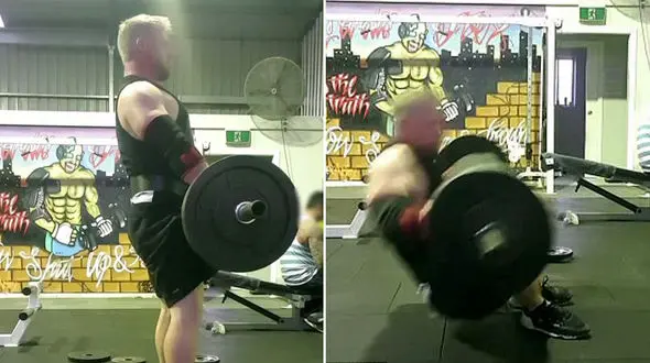 فرار از حادثه شوم مرد ورزشکار در باشگاه  + فیلم