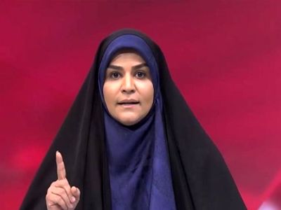 خبرنگار شجاع صداوسیما و شیر زن ایرانی مسافر ویژه کاروان ورزشی ایران در ریاض