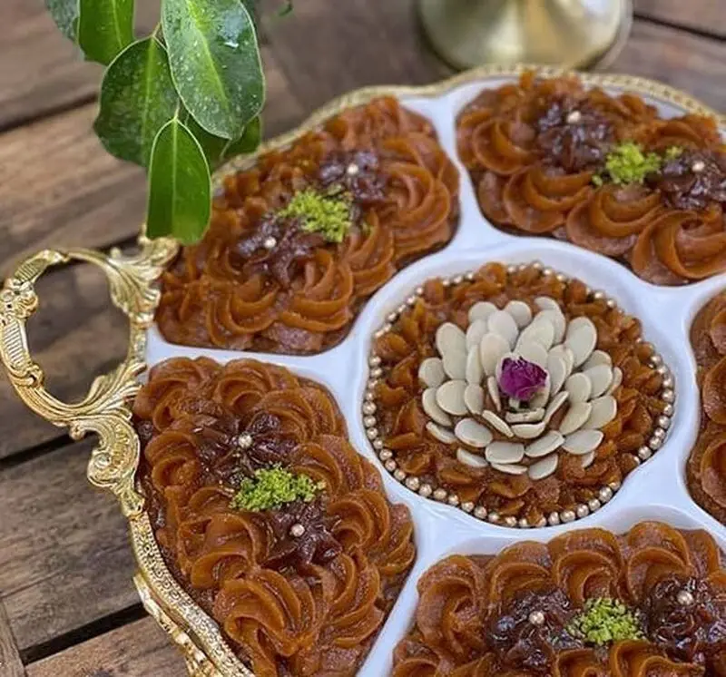 تزئین حلوا مجلسی
