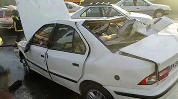 2 تن زنده زنده در جاده کازرون سوختند