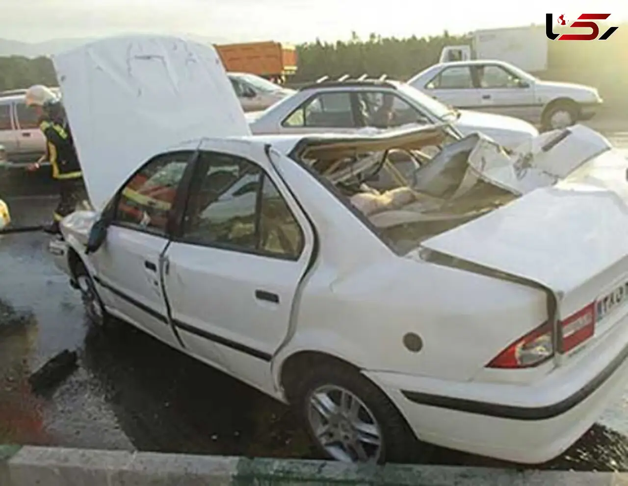 2 تن زنده زنده در جاده کازرون سوختند