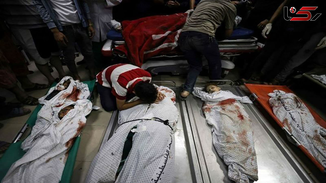 عکس جنازه های این کودکان جهان را تکان داد / مرگ همزمان 8 کودک در غزه