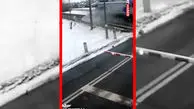 فیلم حادثه هولناک در گذرگاه ریلی لهستان
