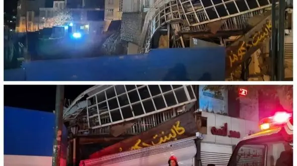 ریزش مغازه در کرمانشاه/ گودبرداری عمیق علت این حادثه