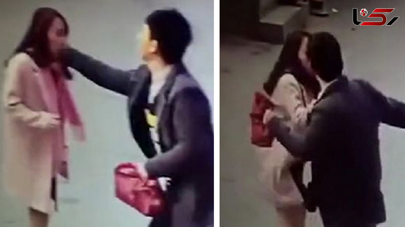 حمله وحشیانه یک فروشنده به زن جوان / این زن به شدت کتک خورد! + فیلم و عکس