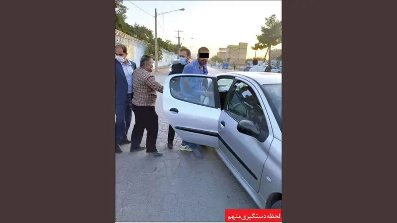 لحظه دستگیری متهم
