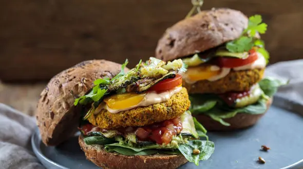 برگر کدو حلوایی و نخود مناسب کبد چرب + طرز تهیه