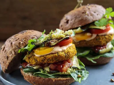 برگر کدو حلوایی و نخود مناسب کبد چرب + طرز تهیه