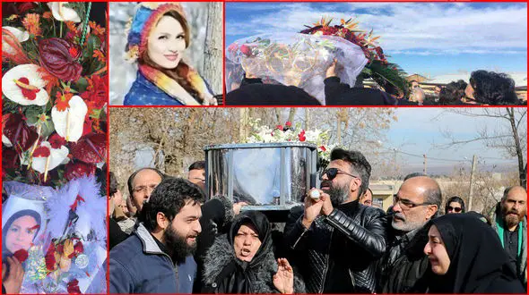 مراسم تلخ وداع با پیکر نگار دختر دانشجوی کشته شده در حادثه علوم تحقیقات + عکس 