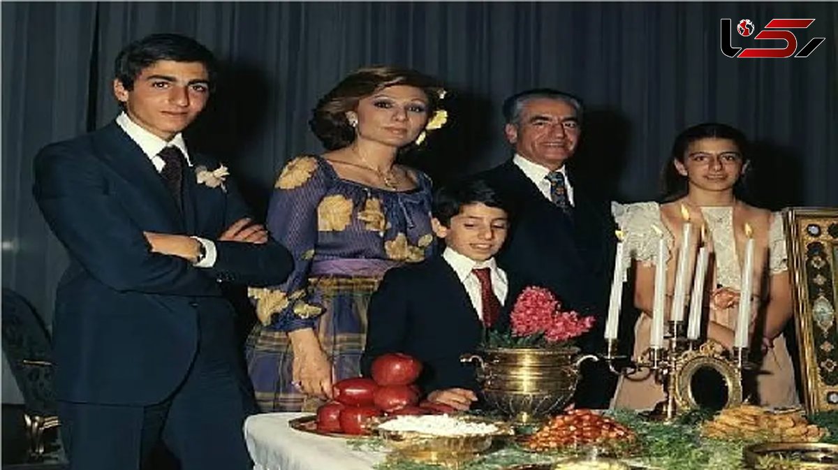 عکس سفر به ایام قدیم / اولین سفره هفت سین فرح پهلوی و بچه هایش بعد فوت شاه