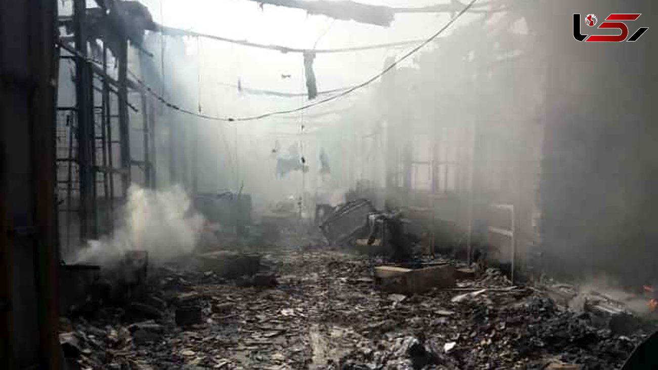 آتش سوزی مهیب بازارچه ساحلی دیلم
