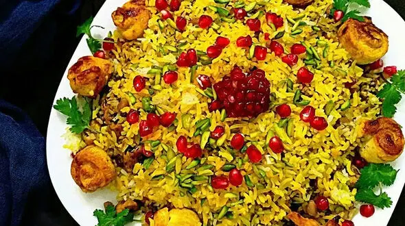 انار پلو مناسب برای شب یلدا + فیلم
