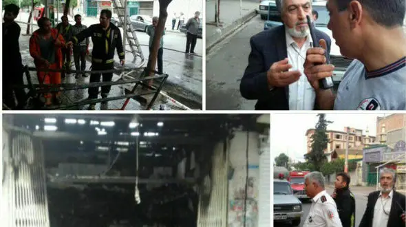 آتش‌سوزی صبحگاهی سوپرمارکت در بابل + عکس 