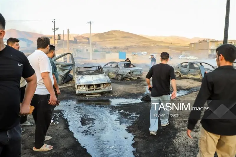 ۲ روز عزای عمومی در یک استان؛ تصاویر دردناک انفجار تانکر سوخت | آخرین جزئیات حادثه در سنندج