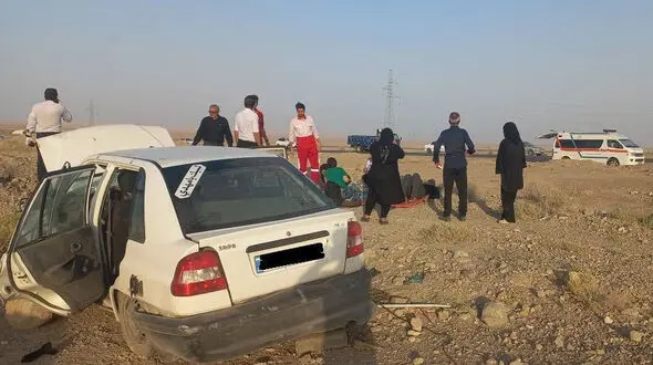 واژگونی پراید در جاده سرخه به آرادان با ۵ مصدوم