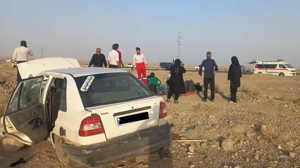 واژگونی پراید در جاده سرخه به آرادان با ۵ مصدوم