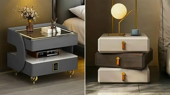 ایده‌ های مدرن کنار تختی؛ دکوراسیون کم‌ جا و جذاب