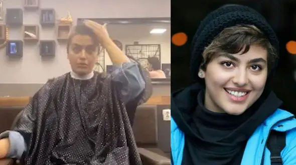 ریحانه پارسا و فیلم کوتاه کردن موهایش توسط مرد نامحرم