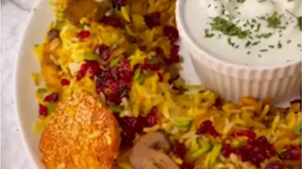 یک پلوی خوشمزه با قارچ درست کن