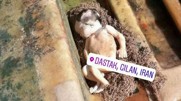 ماهیگیر گیلانی جسد  یک نوزاد را صید کرد !+عکس 14+