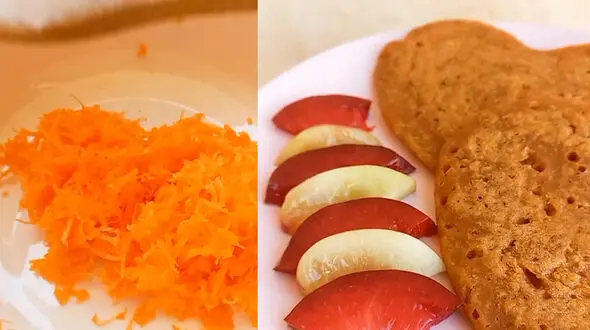 پنکیک هویج غذای مناسب برای کودکان نوپا+ فیلم