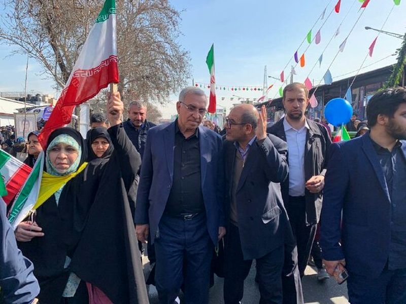 بهرام عین الهی وزیر بهداشت، درمان و آموزش پزشکی راهپیمایی 22 بهمن 1402 - Copy