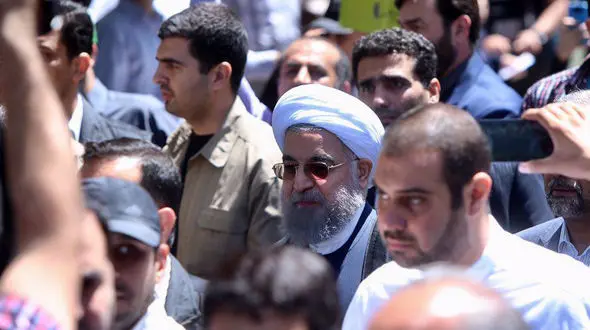 رئیس جمهور به راهپیمایی روز قدس آمد + عکس