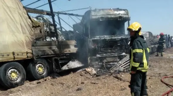 فیلم و عکس های تصادف زنجیره‌ای هولناک در بندرعباس