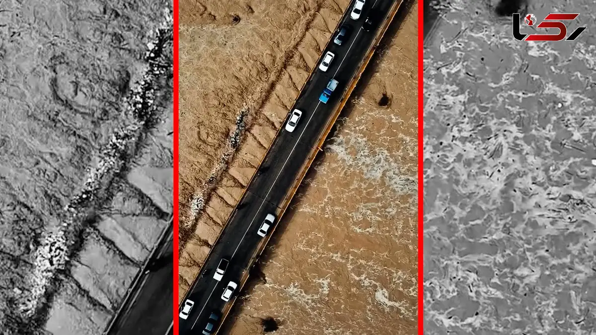 فیلم تصویر هوایی رودخانه فصلی بخش ریز بوشهر