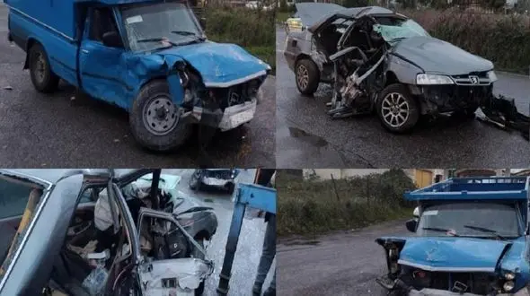 راننده متخلف سرنشین پژو پارس را به کام مرگ کشید / 5 کشته و زخمی حاصل حرکت ورود ممنوع در جاده امامزاده هاشم !