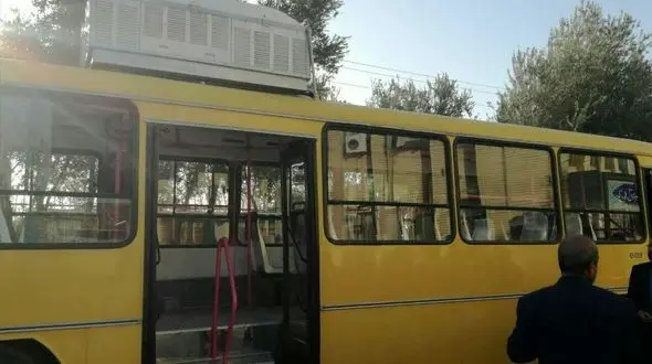 از اولین اتوبوس مجهز به کولر آبی رونمایی شد + عکس 