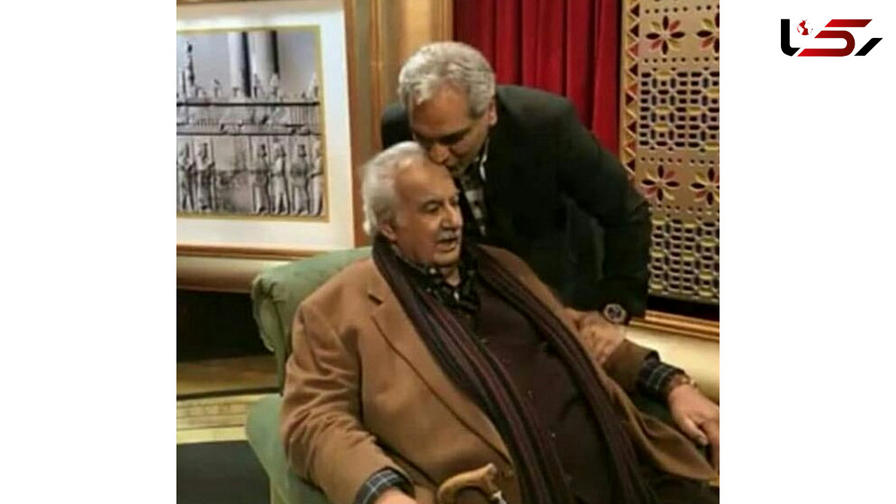 بوسه مهران مدیری در پشت صحنه دورهمی با حضور ناصر ملک مطیعی/ برنامه ای که هرگز پخش نشد