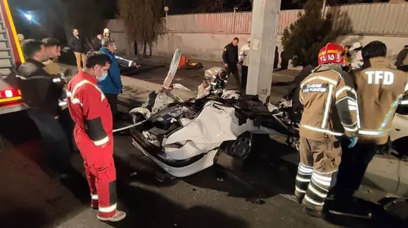 فیلم دلخراش از صحنه مرگ همزمان 4 جوان تهرانی / خانواده ها در ماتم و اشک