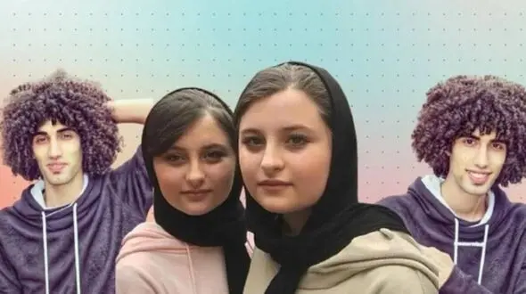 ژست دوستانه و صمیمی سارا فرقانی، یکی از 2قلوهای سریال پایتخت با ستاره معصومی همسر سابق مهدی قایدی+عکس