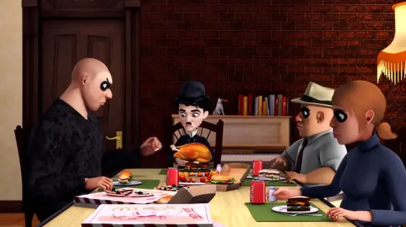 فیلم انیمیشن چارلی چاپلین داستان دزد فراری