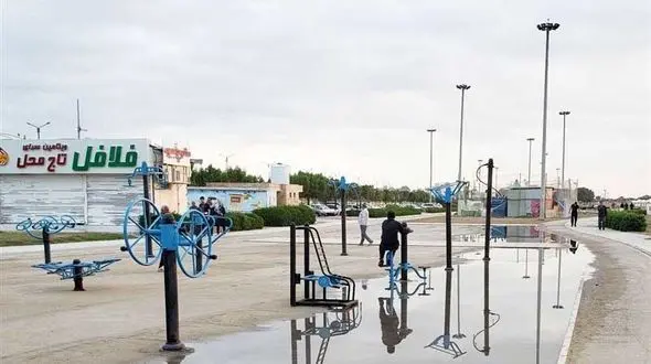 پارک آزادگان بندرعباس غرق در آب شد+فیلم