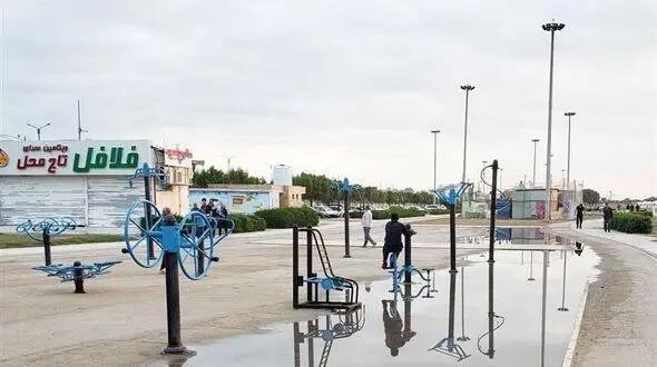 پارک آزادگان بندرعباس غرق در آب شد+فیلم