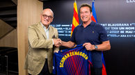 بازدید آرنولد شوارتزنگر از باشگاه بارسلونا 